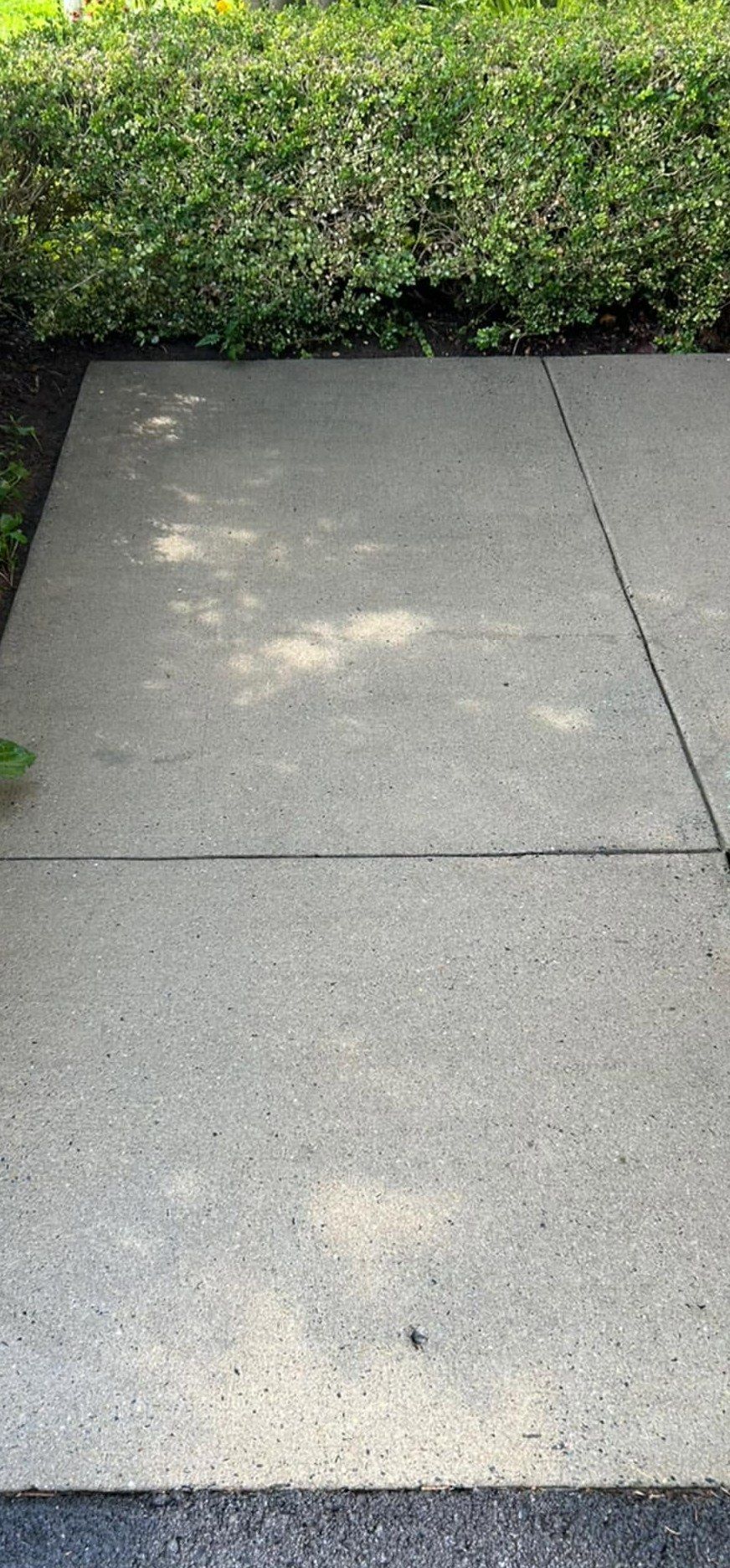 The same walk after washing, both slabs even light gray
