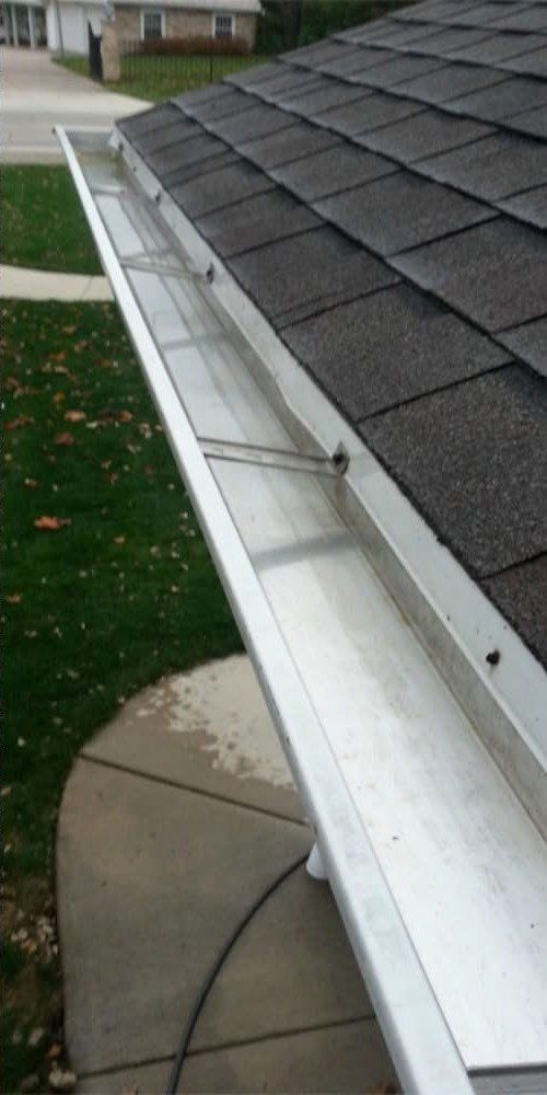 The same gutter cleared out