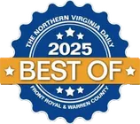 The Northern Virginia Daily 2025 Best Of badge, Front Royal and Warren County